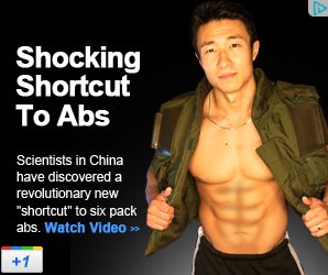 "Shocking" Shortcut to Sixpack abs discovered by Chinese "scientists" - photoshop!