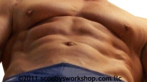 Bodybuilder sixpack abs