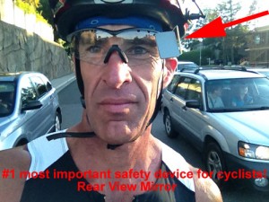 #1 best bike safety device, the rear view mirror