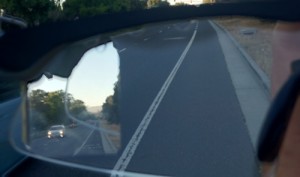 Glasses mount rear view mirror
