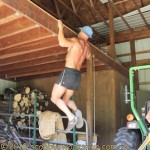 home lat pullup workout on a ledge