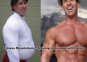 new years fitness resolutions, staying motivated with failure