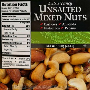 nuts, mixed, cashews, almonds, pistachios, pecans, nutritional information