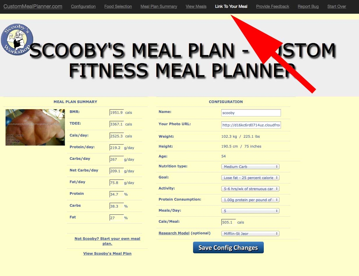 custom meal planner