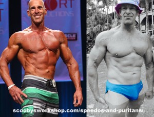 Speedos, board shorts, modesty, and bodybuilding