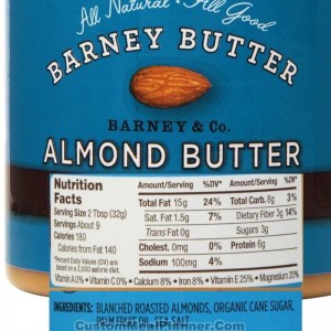 almond butter nutritional information