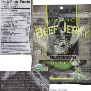 beef jerky nutritional information