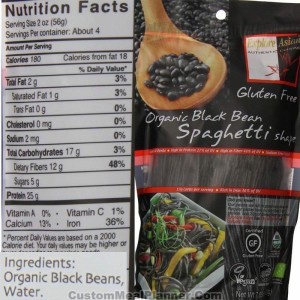 black bean pasta nutritional information