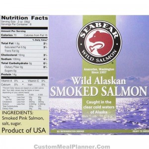 smoked salmon nutritional information