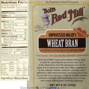 wheat bran nutritional information