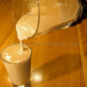 protein shake in thermos bottle